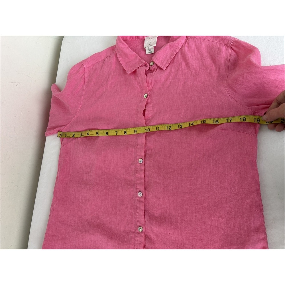Joie 100% Linen Button Up Shirt Top Womens Small Pink Coastal Beach NE Summer - Picture 6 of 8